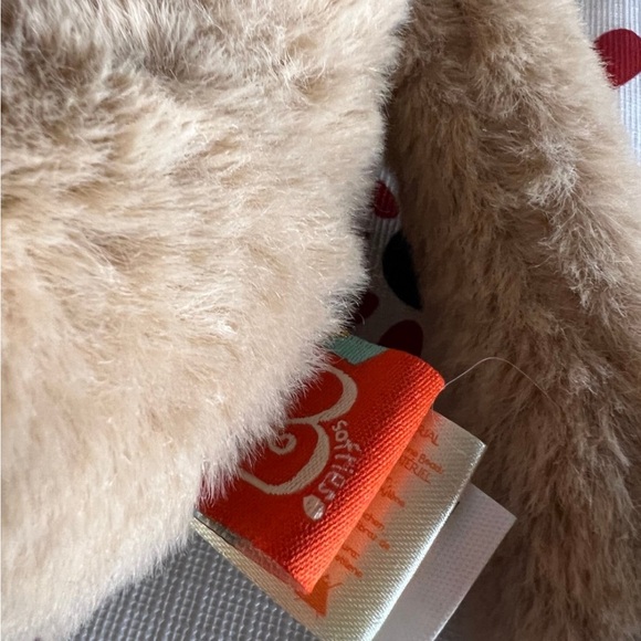 Softies Tan Teddy Bear Teal Paws Soft Plush Stuffed Animal - Picture 3 of 3